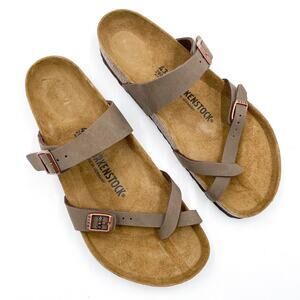 Birkenstock Mayari Sandals Mocca Brown Birko-Flor‎ Strap Sz 43 / 10 US Men's